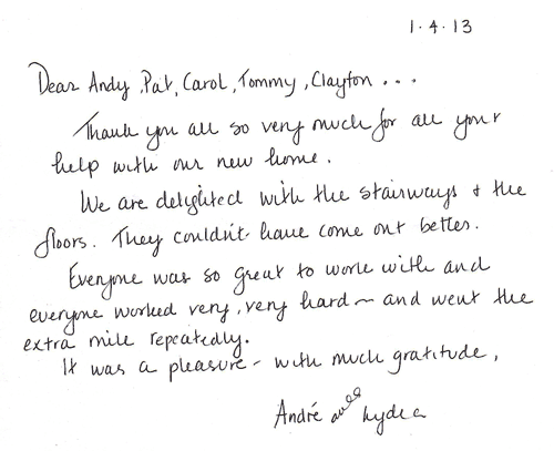 testimonial letter from customer